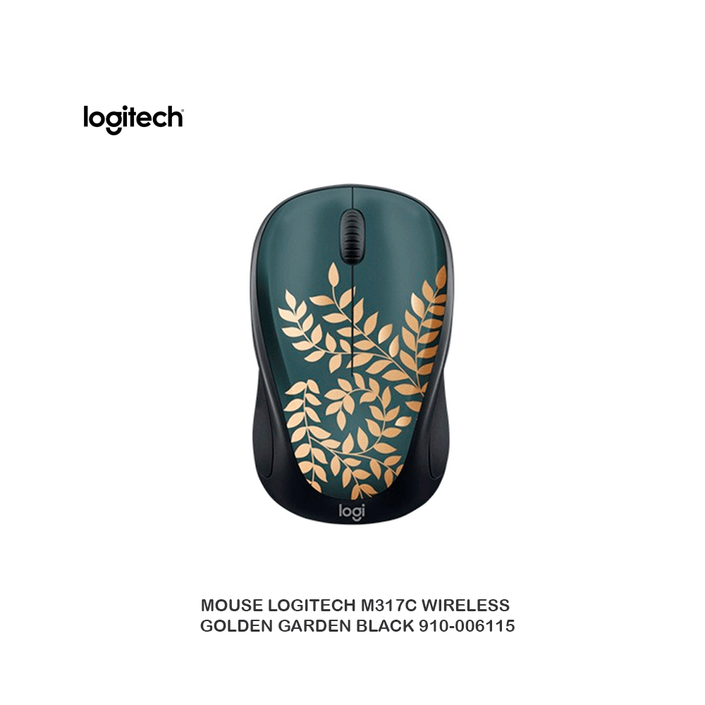 Mouse Logitech M C Wireless Golden Garden Black