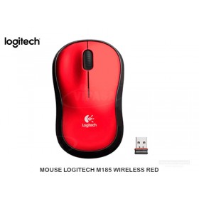 MOUSE LOGITECH M185 WIRELESS RED