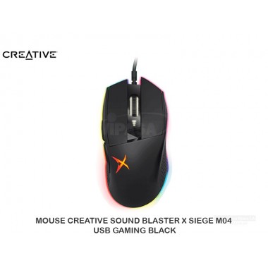 MOUSE CREATIVE SOUND BLASTER X SIEGE M04 USB GAMING BLACK