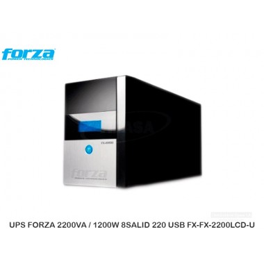 UPS FORZA 2200VA / 1200W 8SALID 220 USB FX-FX-2200LCD-U