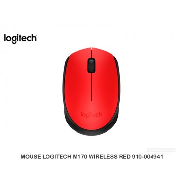 MOUSE LOGITECH M170 WIRELESS RED 910-004941