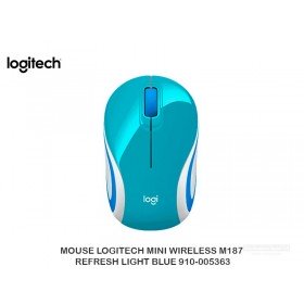 MOUSE LOGITECH MINI WIRELESS M187 REFRESH LIGHT BLUE 910-005363