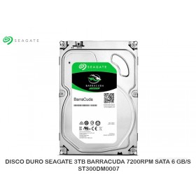DISCO DURO SEAGATE 3TB BARRACUDA 7200RPM SATA 6 GB/S - ST300DM0007