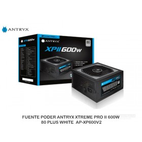 FUENTE PODER ANTRYX XTREME PRO II 600W - 80 PLUS WHITE  AP-XP600V2
