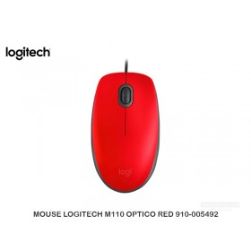 MOUSE LOGITECH M110 OPTICO RED 910-005492