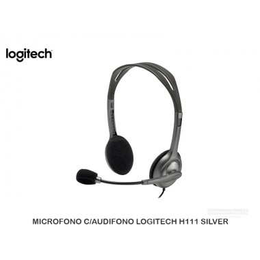 MICROFONO C/AUDIFONO LOGITECH H111 SILVER