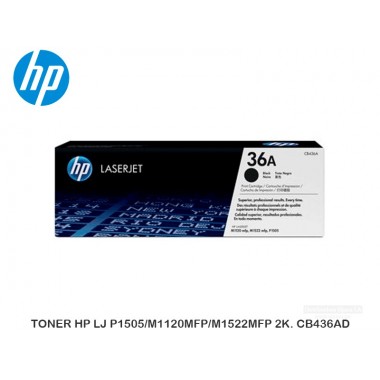 TONER HP LJ P1505/M1120MFP/M1522MFP 2K. CB436AD