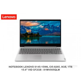 NOTEBOOK LENOVO S145-15IWL CI5-8265, 8GB, 1TB, 15.6" VID GF2GB - 81MV005QLM