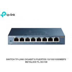 SWITCH TP-LINK GIGABIT 8 PUERTOS 10/100/1000MBPS METALICO TL-SG108