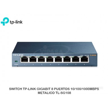 SWITCH TP-LINK GIGABIT 8 PUERTOS 10/100/1000MBPS METALICO TL-SG108