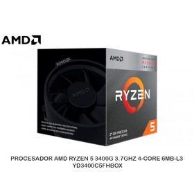 PROCESADOR AMD RYZEN 5 3400G 3.7GHZ 4-CORE 6MB-L3 - YD3400C5FHBOX