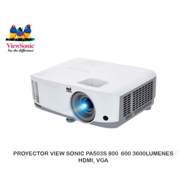 PROYECTOR VIEW SONIC PA503S 800  600 3600LUMENES HDMI, VGA