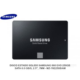 DISCO ESTADO SOLIDO SAMSUNG 860 EVO 250GB, SATA 6.0 GB/S, 2.5", 7MM - MZ-76E250B/AM