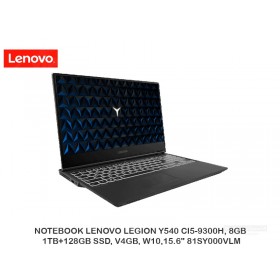 NOTEBOOK LENOVO LEGION Y540 CI5-9300H, 8GB, 1TB+128GB SSD, V4GB, W10,15.6" 81SY000VLM