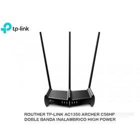 ROUTHER TP-LINK AC1350 ARCHER C58HP DOBLE BANDA INALAMBRICO HIGH POWER