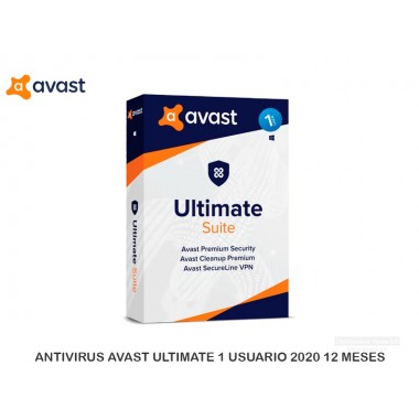 ANTIVIRUS AVAST ULTIMATE 1 USUARIO 2020 12 MESES