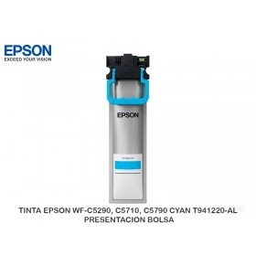 TINTA EPSON WF-C5290, C5710, C5790 CYAN T941220-AL, PRESENTACION BOLSA