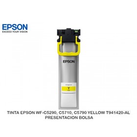 TINTA EPSON WF-C5290, C5710, C5790 YELLOW T941420-AL, PRESENTACION BOLSA