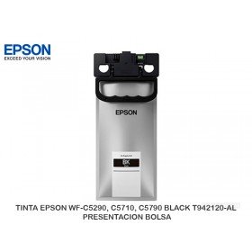 TINTA EPSON WF-C5290, C5710, C5790 BLACK T942120-AL, PRESENTACION BOLSA