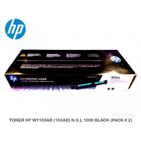 TONER HP W1103AD (103AD) N.S.L 1000 BLACK (PACK X 2)