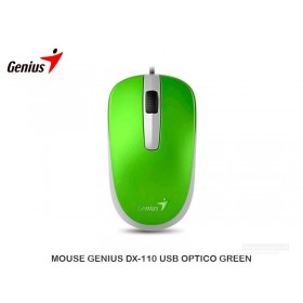 MOUSE GENIUS DX-110 USB OPTICO GREEN