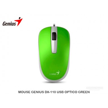 MOUSE GENIUS DX-110 USB OPTICO GREEN