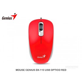 MOUSE GENIUS DX-110 USB OPTICO RED