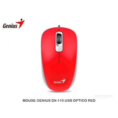 MOUSE GENIUS DX-110 USB OPTICO RED