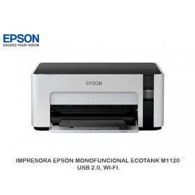 IMPRESORA EPSON MONOFUNCIONAL ECOTANK M1120 USB 2.0, WI-FI.