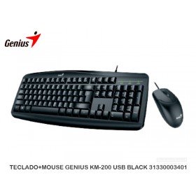 TECLADO+MOUSE GENIUS KM-200 USB BLACK 31330003401