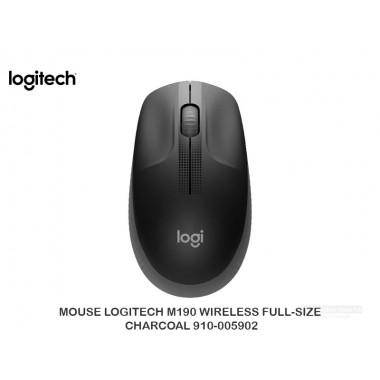 MOUSE LOGITECH M190 WIRELESS FULL-SIZE CHARCOAL 910-005902