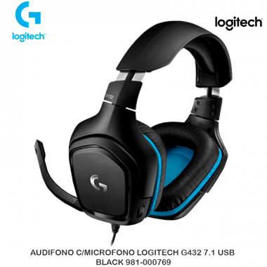AUDIFONO C/MICROFONO LOGITECH G432 7.1 USB BLACK 981-000769