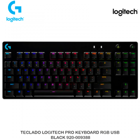 TECLADO LOGITECH PRO KEYBOARD RGB USB BLACK 920-009388