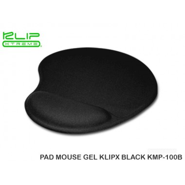 PAD MOUSE GEL KLIPX BLACK KMP-100B