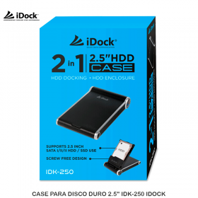 CASE PARA DISCO DURO 2.5" IDK-250 IDOCK