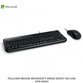 TECLADO+MOUSE MICROSOFT WIRED DESKT 600 USB APB-00004