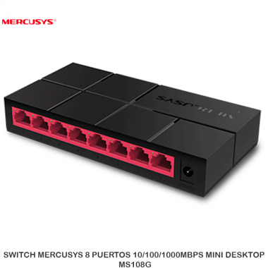 SWITCH MERCUSYS 8 PUERTOS 10/100/1000MBPS MINI DESKTOP MS108G