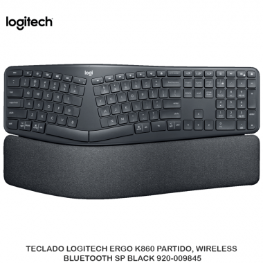 TECLADO LOGITECH ERGO K860 PARTIDO, WIRELESS, BLUETOOTH SP BLACK 920-009845