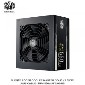 FUENTE PODER COOLER MASTER GOLD V2 550W A/US CABLE - MPY-550V-AFBAG-US