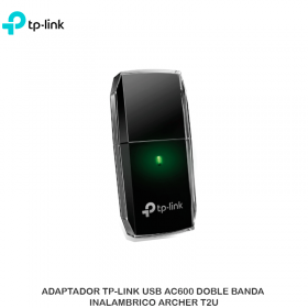 ADAPTADOR TP-LINK USB AC600 DOBLE BANDA INALAMBRICO ARCHER T2U