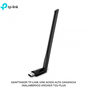 ADAPTADOR TP-LINK USB AC600 ALTA GANANCIA INALAMBRICO ARCHER T2U PLUS