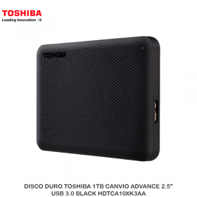 DISCO DURO TOSHIBA 1TB CANVIO ADVANCE 2.5", USB 3.0 BLACK HDTCA10XK3AA