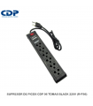 SUPRESOR DE PICOS CDP 06 TOMAS BLACK 220V (R-PS6)