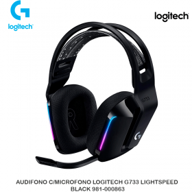 AUDIFONO C/MICROFONO LOGITECH G733 LIGHTSPEED BLACK 981-000863