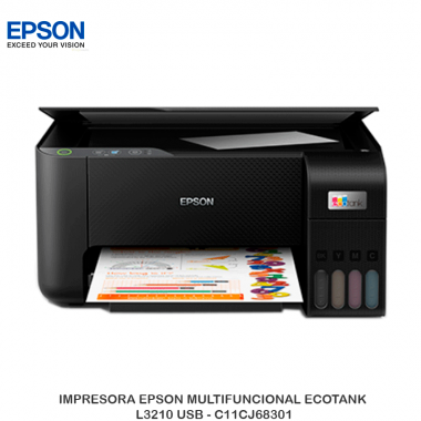 IMPRESORA EPSON MULTIFUNCIONAL ECOTANK L3210 USB - C11CJ68301