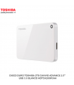 DISCO DURO TOSHIBA 2TB CANVIO ADVANCE 2.5", USB 3.0 BLANCO HDTCA20XW3AA