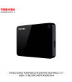 DISCO DURO TOSHIBA 2TB CANVIO ADVANCE 2.5", USB 3.0 NEGRO HDTCA20XK3AA