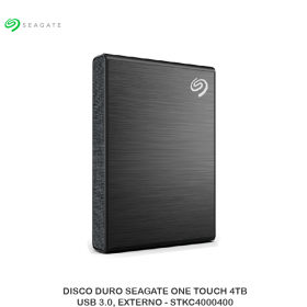 DISCO DURO SEAGATE ONE TOUCH 4TB, USB 3.0, EXTERNO - STKC4000400
