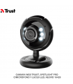 CAMARA WEB TRUST, SPOTLIGHT PRO, C/MICROFONO Y LUCES LED, NEGRO 16428