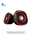 PARLANTE XTECH 2.0 SPEKTER, 6W RMS, 3.5MM-WIRED USB XTS-115RD ROJO